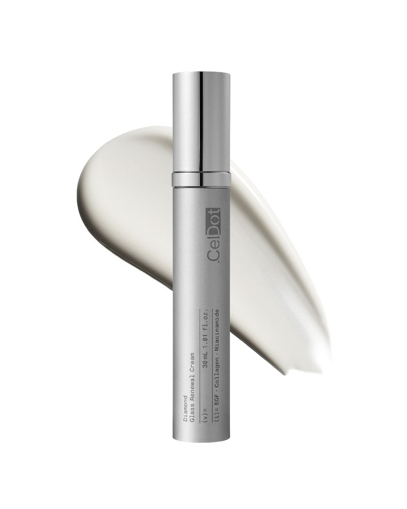 CELDOT Diamond Glass Renewal Cream 30ml silver tube with cream texture